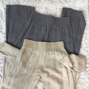 Guess , women’s linen pants , 2 pair , XSML